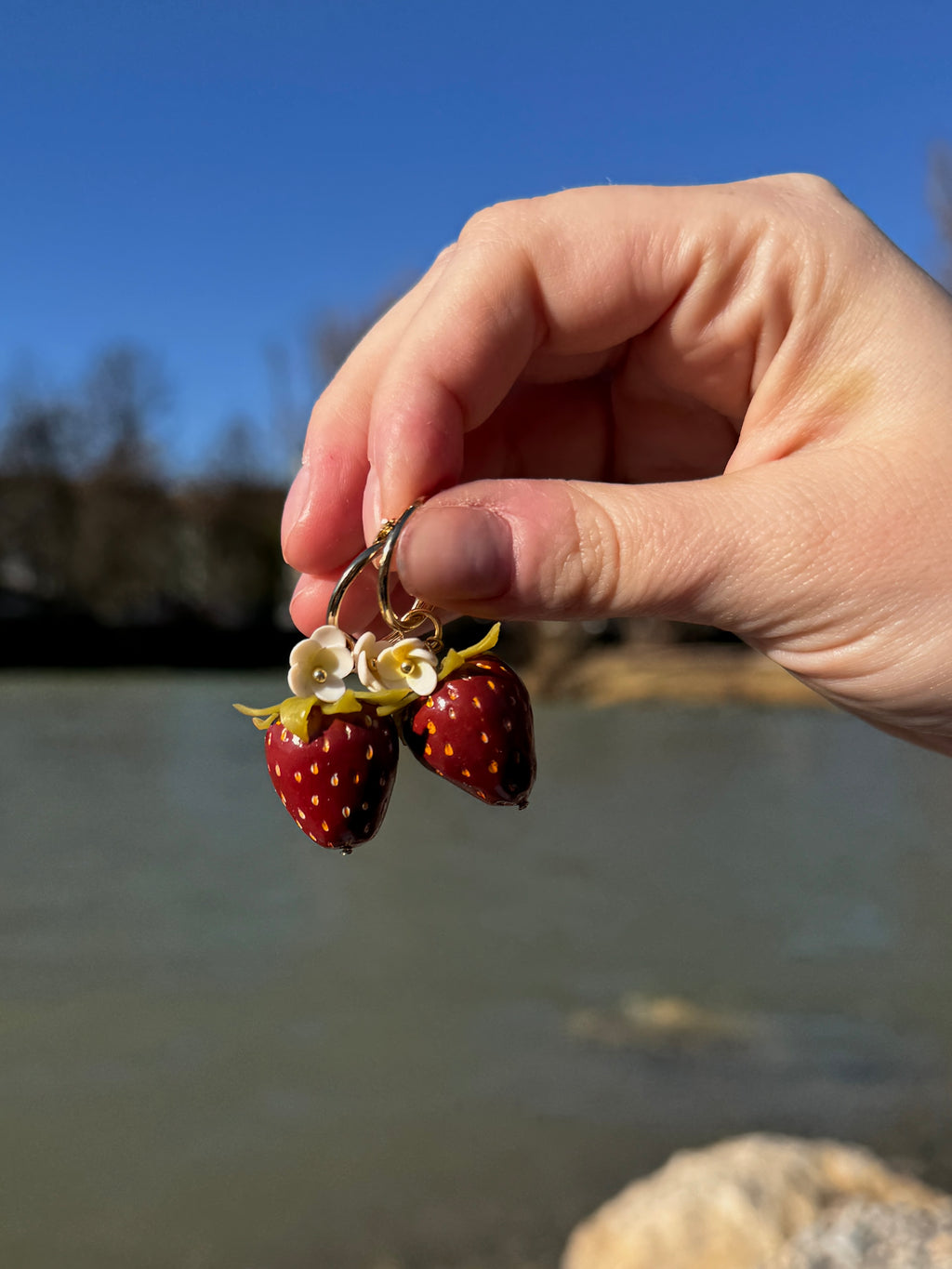 Strawberries | Statement Ohrringe aus Polymer Clay | Creative Studio Anni