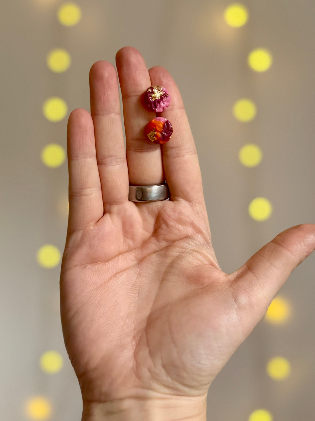 Lava Light Collection | Statement Ohrringe aus Polymer Clay | Rot, Orange & Pink | Creative Studio Anni