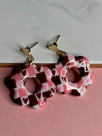 Be my Valentine Collection | Statement Ohrringe aus Polymer Clay |  Rosa, Rot, Weiß, Gold | Creative Studio Anni