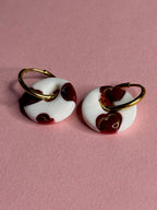 Be my Valentine Collection | Statement Ohrringe aus Polymer Clay |  Rosa, Rot, Weiß, Gold | Creative Studio Anni