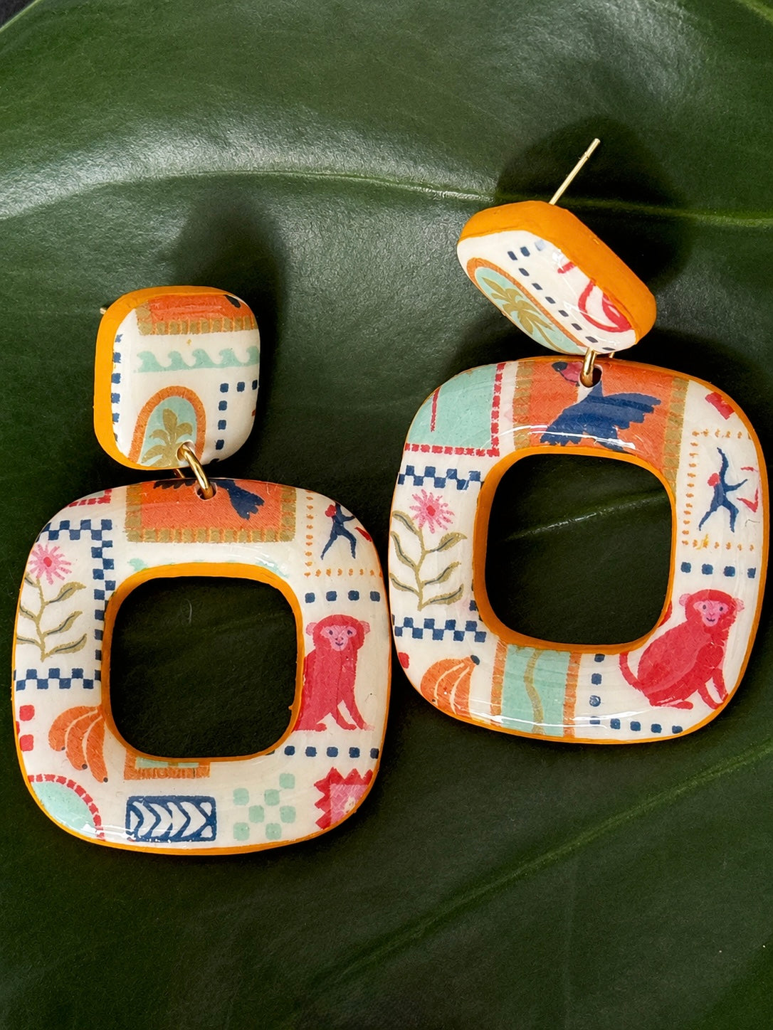 Dolce Safari | Statement Ohrringe aus Polymer Clay | Unikate