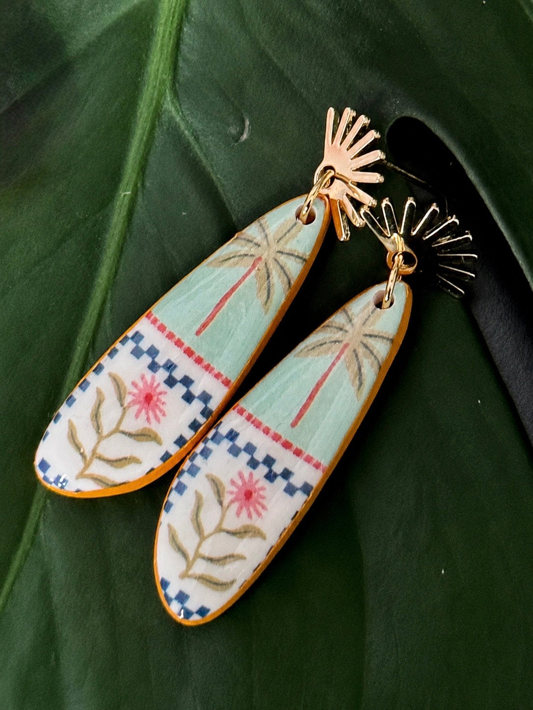 Dolce Safari | Statement Ohrringe aus Polymer Clay | Unikate