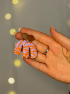 Purple Orange Swirl Collection | Statement Ohrringe aus Polymer Clay | Lila & Orange | Creative Studio Anni