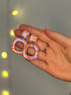 Purple Orange Swirl Collection | Statement Ohrringe aus Polymer Clay | Lila & Orange | Creative Studio Anni