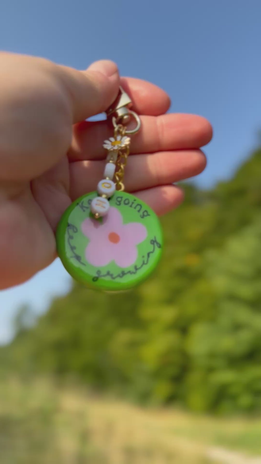 Handbemalter Holz-Bag Charms/Schlüsselanhänger | verschiedene Designs | versiegelt | kleine Stückzahl